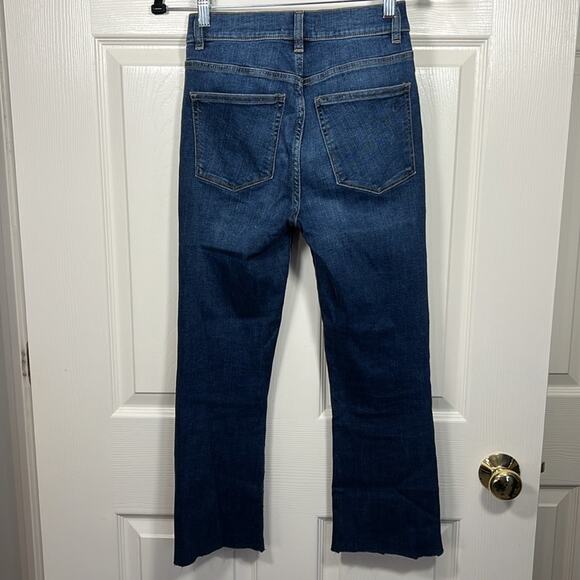 DL1961 Bridget Boot High Rise Instasculpt Raw Hem Crop Blue Jean Capsule - Picture 3 of 6